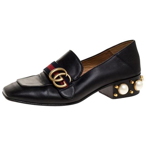 gucci loafers with pearls|Gucci fur loafers women's.